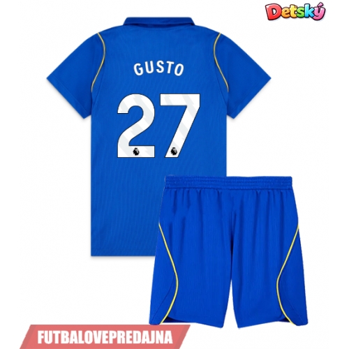 Lacne Dětský Futbalové dres Chelsea Malo Gusto #27 2026-27 Krátky Rukáv - Domáci (+ trenírky)